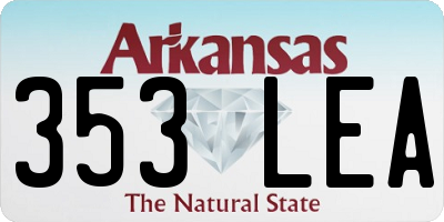 AR license plate 353LEA