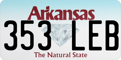 AR license plate 353LEB