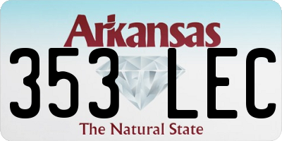 AR license plate 353LEC