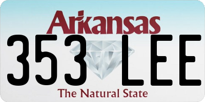 AR license plate 353LEE