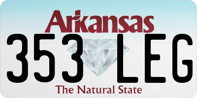 AR license plate 353LEG