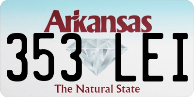 AR license plate 353LEI