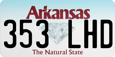 AR license plate 353LHD