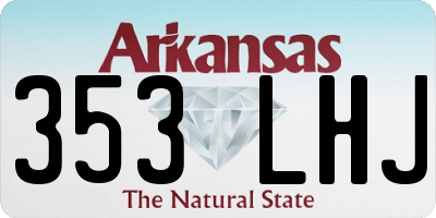 AR license plate 353LHJ
