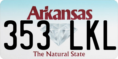 AR license plate 353LKL