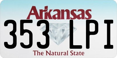 AR license plate 353LPI