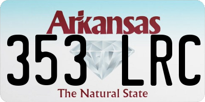 AR license plate 353LRC
