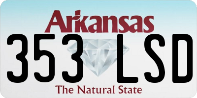 AR license plate 353LSD