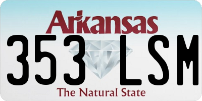 AR license plate 353LSM