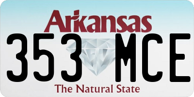AR license plate 353MCE