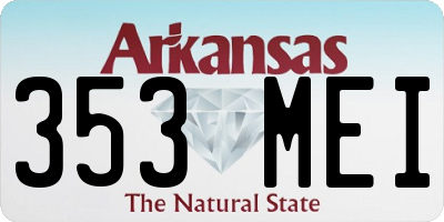 AR license plate 353MEI