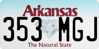 AR license plate 353MGJ