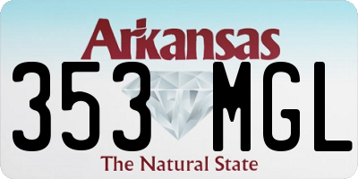 AR license plate 353MGL