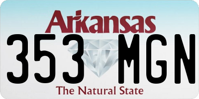 AR license plate 353MGN