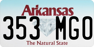 AR license plate 353MGO