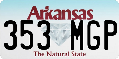 AR license plate 353MGP