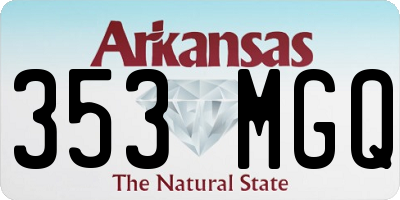 AR license plate 353MGQ