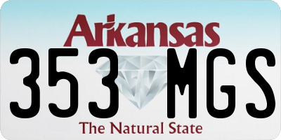 AR license plate 353MGS