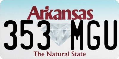 AR license plate 353MGU