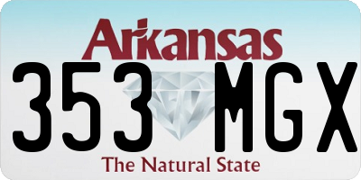 AR license plate 353MGX