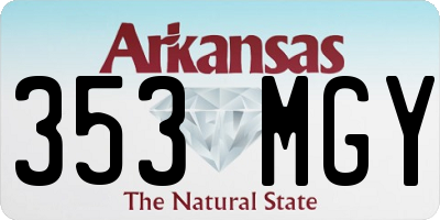 AR license plate 353MGY