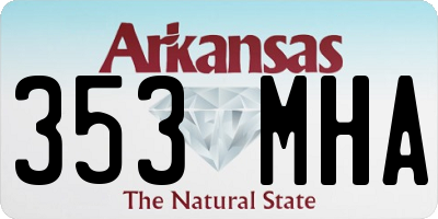 AR license plate 353MHA