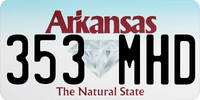 AR license plate 353MHD