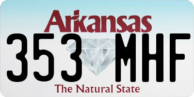 AR license plate 353MHF
