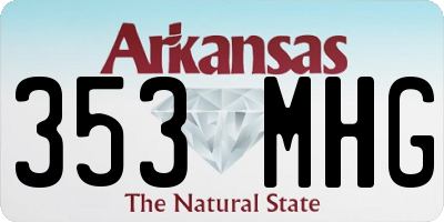 AR license plate 353MHG