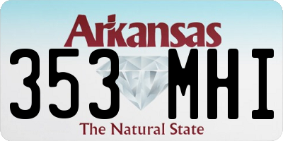 AR license plate 353MHI