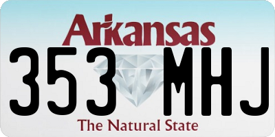 AR license plate 353MHJ