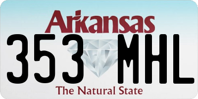 AR license plate 353MHL