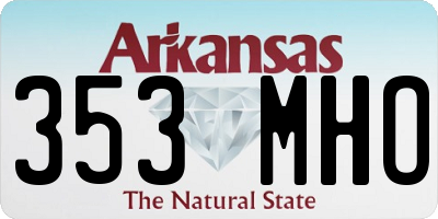 AR license plate 353MHO