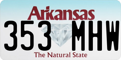 AR license plate 353MHW