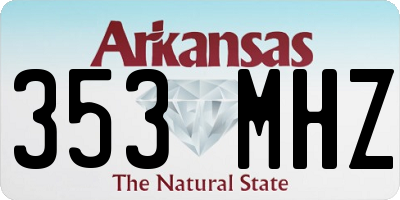 AR license plate 353MHZ