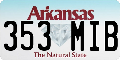 AR license plate 353MIB