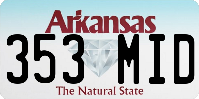 AR license plate 353MID