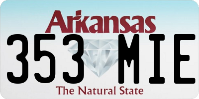 AR license plate 353MIE