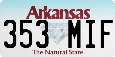 AR license plate 353MIF