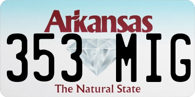 AR license plate 353MIG