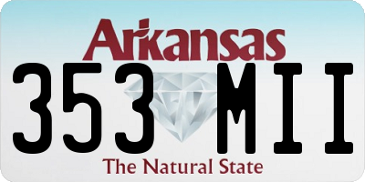 AR license plate 353MII