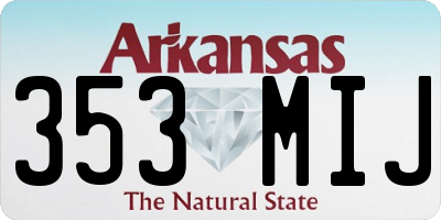 AR license plate 353MIJ