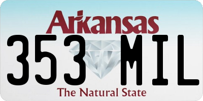 AR license plate 353MIL