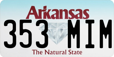 AR license plate 353MIM