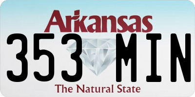 AR license plate 353MIN