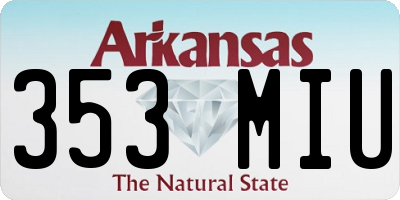 AR license plate 353MIU