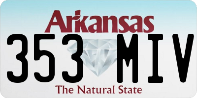 AR license plate 353MIV