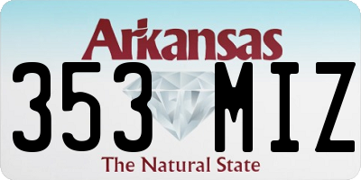 AR license plate 353MIZ