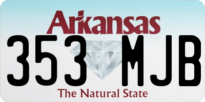 AR license plate 353MJB