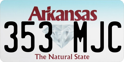 AR license plate 353MJC